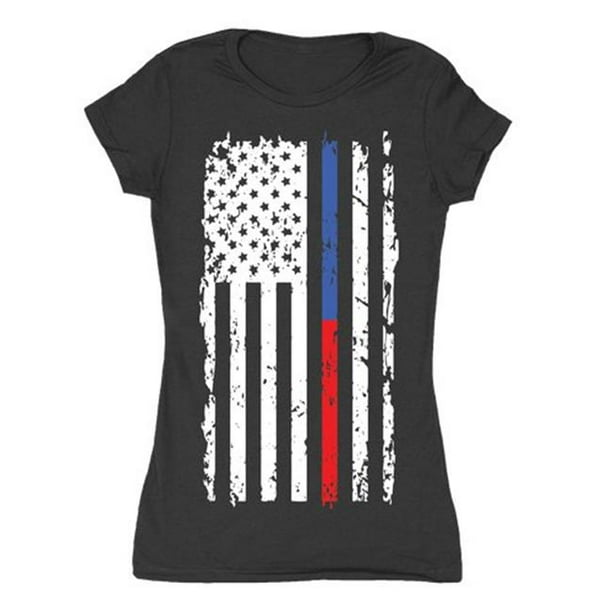 Fox Outdoor 64-094835 XL Vintage Blue & Red Line & Black Womens Cotton Tees44; Extra Large Fox Outdoor 64-094835 XL Vintage Blue & Red Line & Black Womens Cotton Tees44; Extra Large